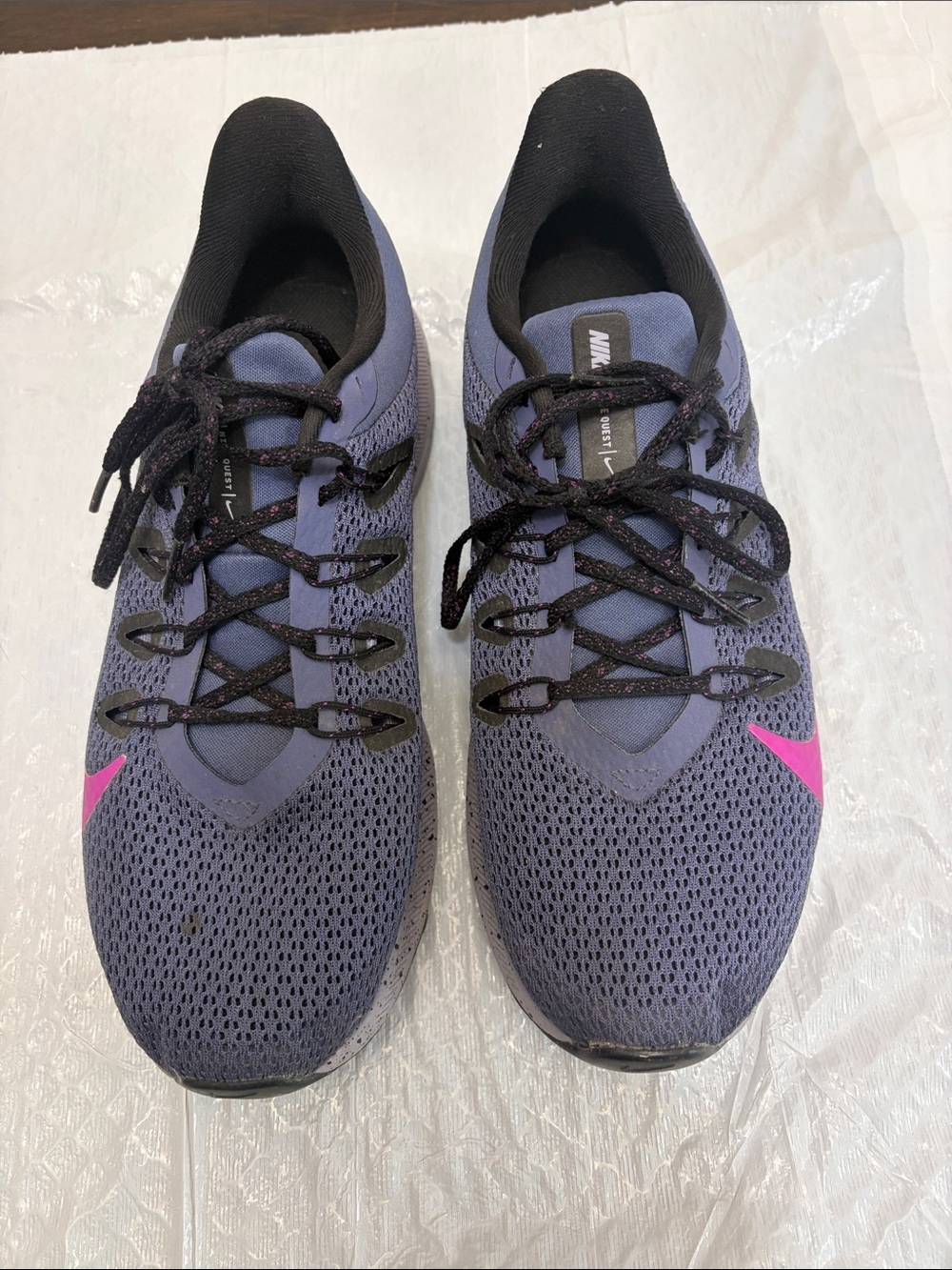 Nike Women’s Purple Mesh Running Shoes with Pink Swoosh